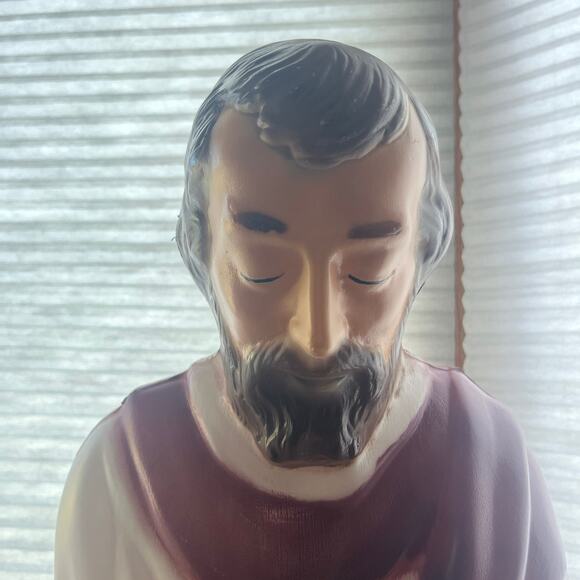 Vintage Blow Mold Joseph Plastic Holiday Nativity Christmas Yard Decor USA 27" - Picture 2 of 9